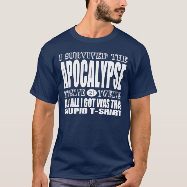 ApokalypsöverlevandeT-tröja (för mörk) Tee (Framsida)