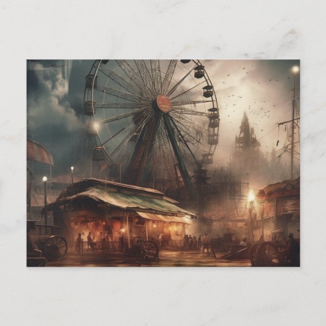 apokalyptisk cirkus vykort (Framsida)