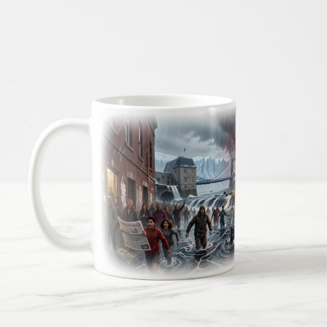 Apokalyptisk London Stormsyn Scen Mugg (Vänster)