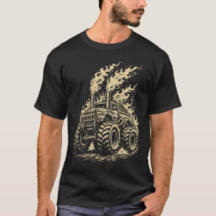 Apokalyptisk Monstertruck i Flammor T Shirt