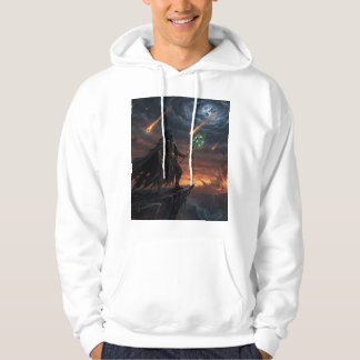 Apokalyptisk Nekromantiker Mörk Fantasy Hoodie