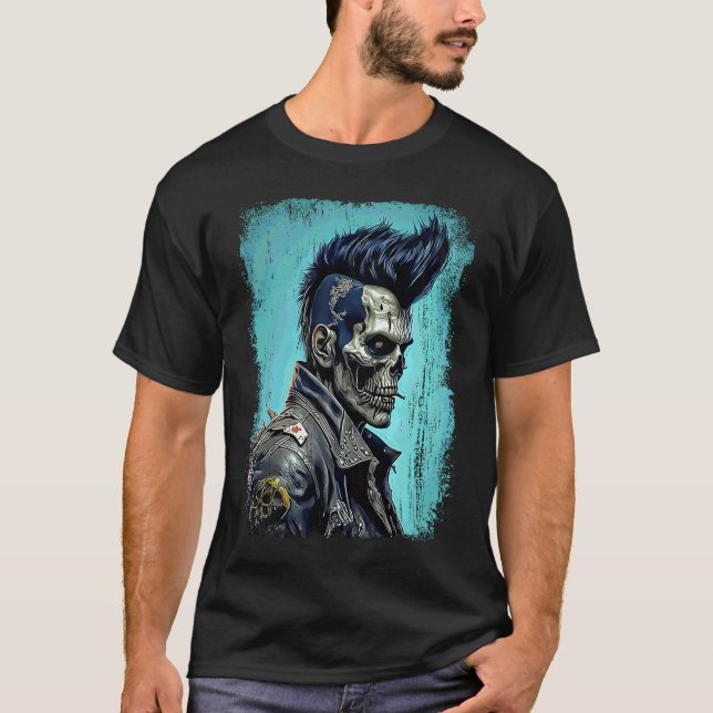 Apokalyptisk Rock'n'Roll Zombie T Shirt (Framsida)