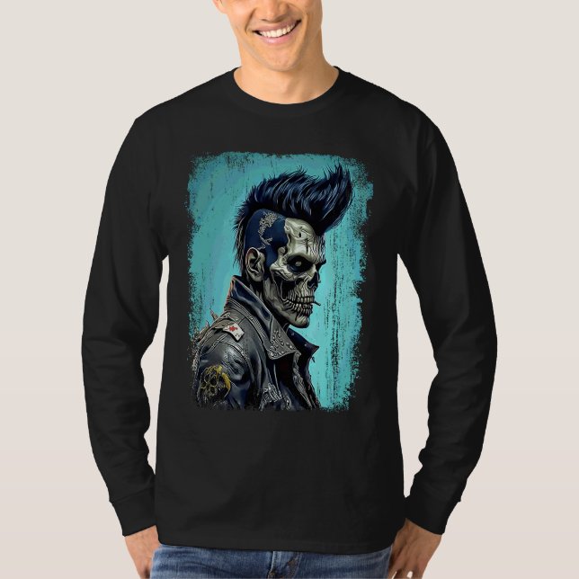 Apokalyptisk Rock'n'Roll Zombie T Shirt (Framsida)