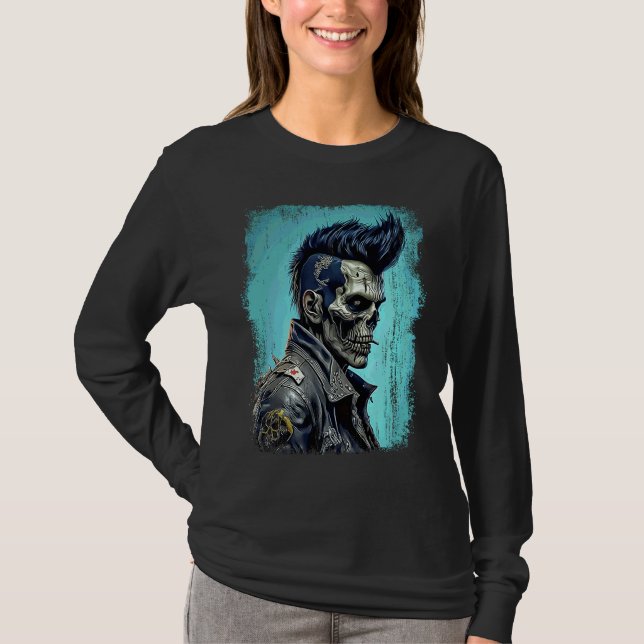 Apokalyptisk Rock'n'Roll Zombie T Shirt (Framsida)