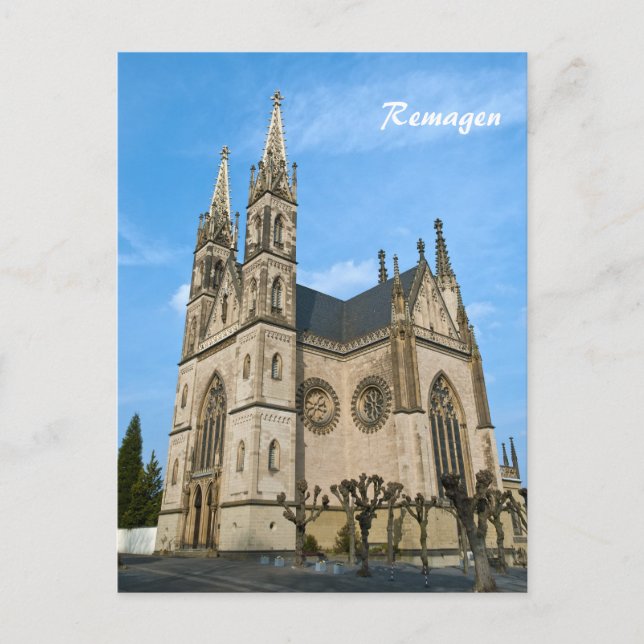 Apollinariskyrkan i Remagen, Tyskland Vykort (Framsida)