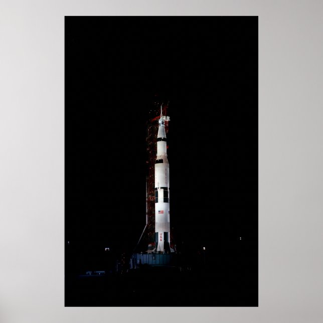 Apollo 10 på lanseringspadden poster (Framsidan)