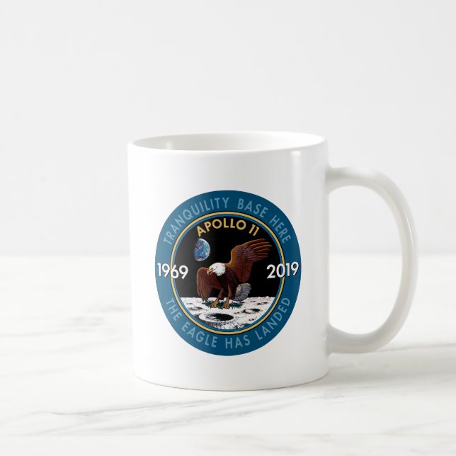 Apollo 11 50-årsdagen Uppdrag patchinsignier Kaffemugg (Höger)