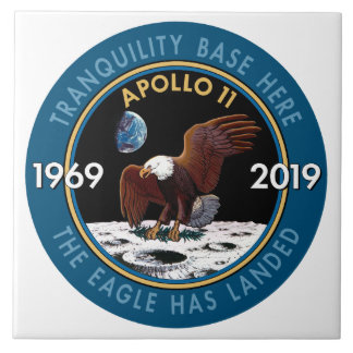 Apollo 11 50-årsdagen Uppdrag patchinsignier Kakelplatta