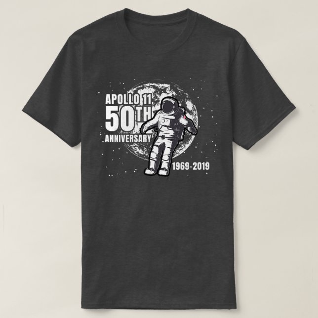 Apollo 11 50-årsjubileum Måne landande astronaut T Shirt (Design framsida)
