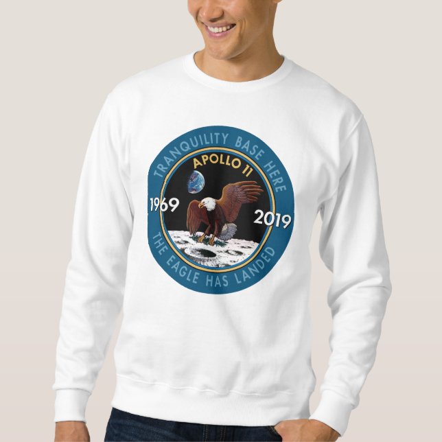 Apollo 11 50th årsdag lång ärmad tröja (Framsida)
