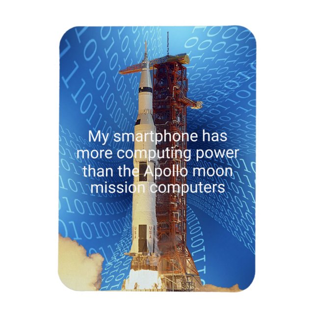 Apollo 11-datorkraft magnet (Vertikal)