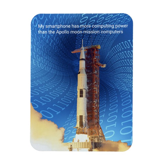 Apollo 11-datorkraft magnet (Vertikal)