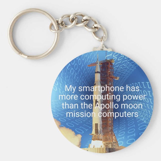 Apollo 11-datorkraft nyckelring (Framsidan)