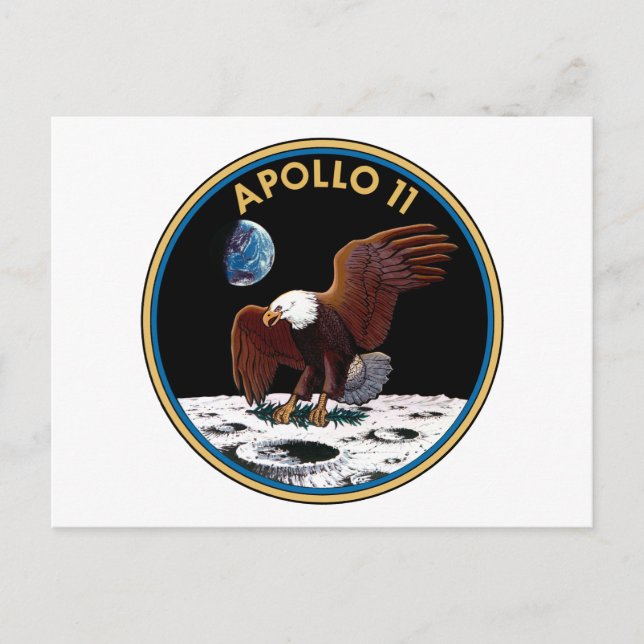 Apollo 11-emblem vykort (Framsida)