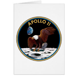 Apollo 11 insignia hälsningskort
