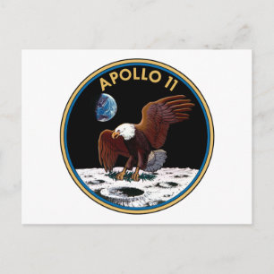 Apollo 11 insignia vykort
