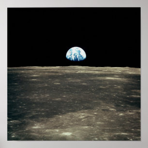 Apollo 11 Jordfoto Stigning ovanför Måne Poster