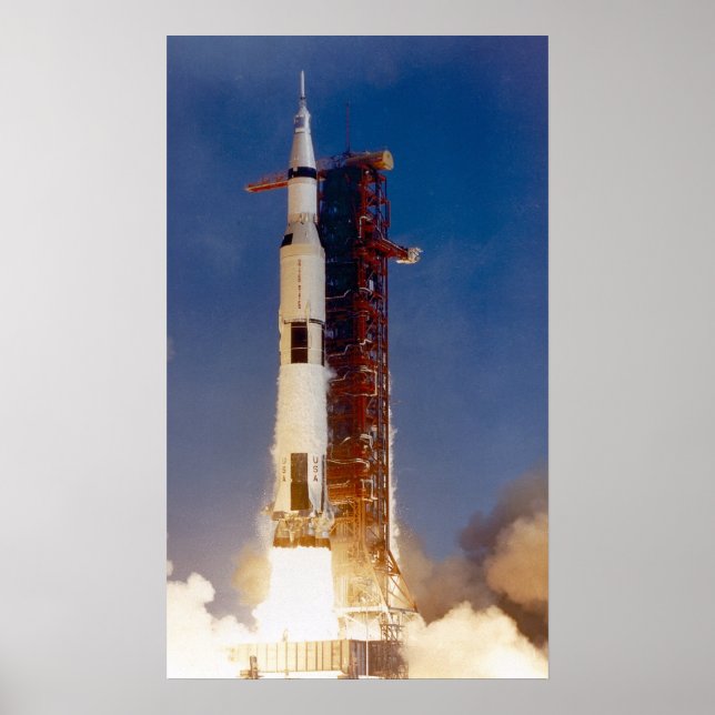 Apollo 11-lansering poster (Framsidan)