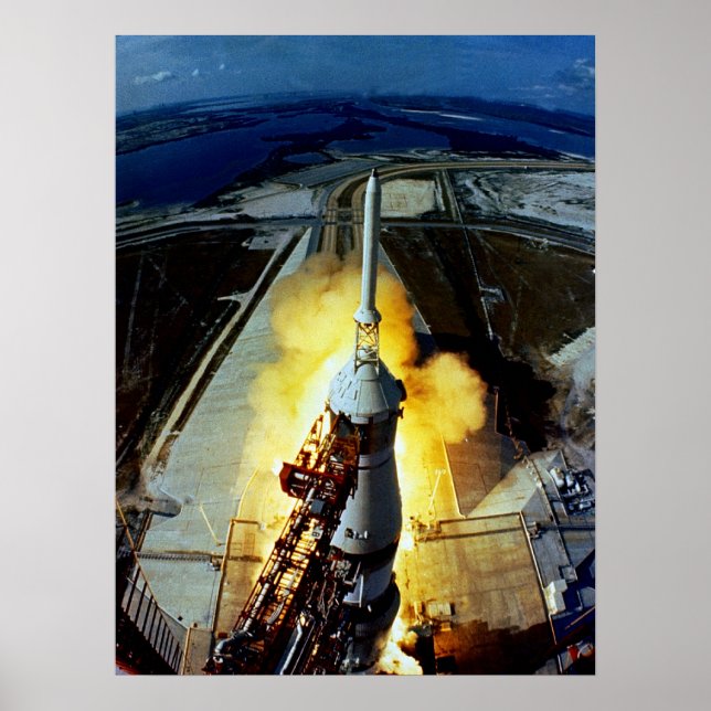 Apollo 11-lansering poster (Framsidan)