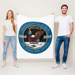 Apollo 11 lappar den 50th årsdagbeskickningen fleecefilt