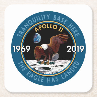 Apollo 11 lappar den 50th årsdagbeskickningen underlägg papper kvadrat