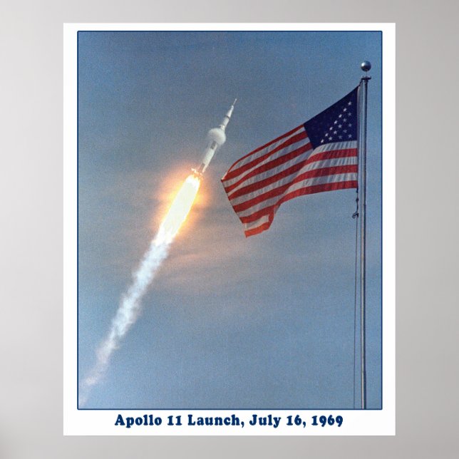 Apollo 11 Launch to the Måne, 16 juli 1969 Poster (Framsidan)