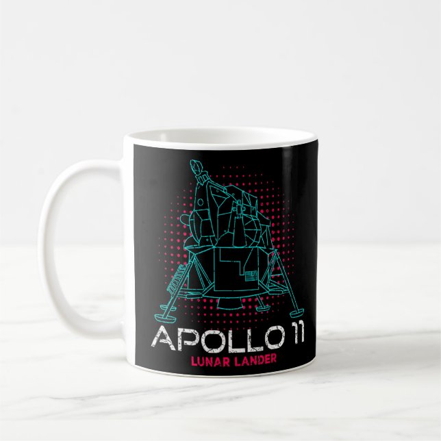 Apollo 11 Lunar Lander-rymdfarkosten Måne landning Kaffemugg (Vänster)