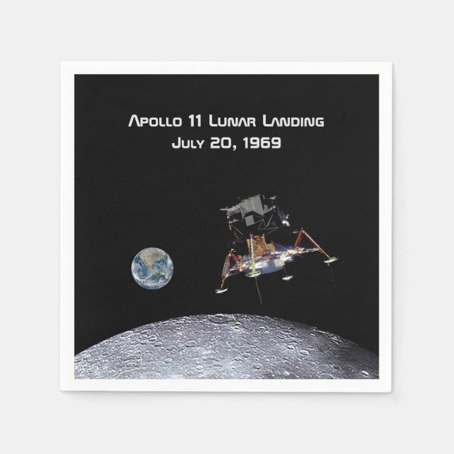 Apollo 11 Lunar Landing Pappersservett (Framsidan)