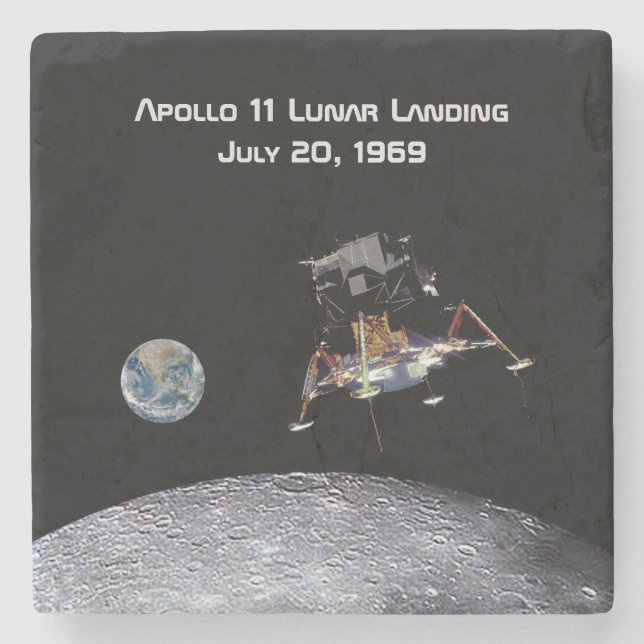 Apollo 11 Lunar Landing Stenunderlägg (Framsidan)