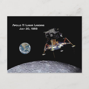 Apollo 11 Lunar Landing Vykort