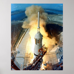 Apollo 11 Måne Landing Launch Kennedy Space Center Poster