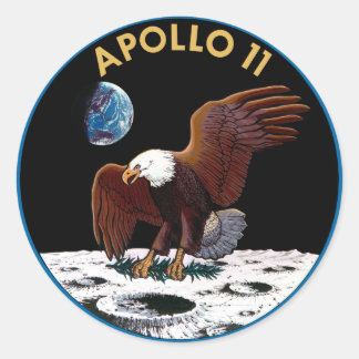 Apollo 11-märke runt klistermärke