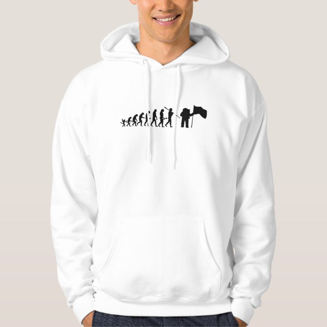 Apollo 11 Mondlandung Evolutionstheorie  Hoodie (Framsida)