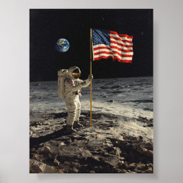 Apollo 11 - Neil Armstrong sätter fot på Måne Poster