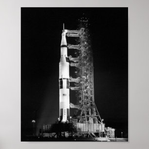 Apollo 11 på lanseringspadden poster