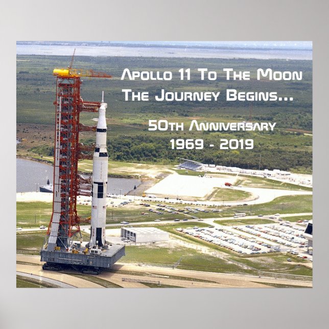 Apollo 11:s uppdrag till månen jubileum poster (Framsidan)