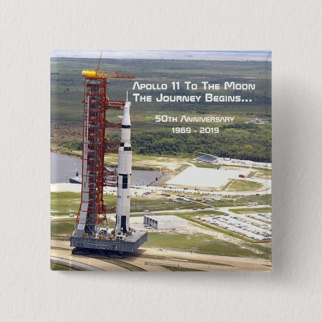 Apollo 11 Uppdrag till Måne-årsdagen Knapp (Framsida)