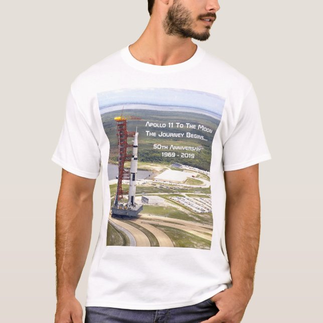 Apollo 11 Uppdrag till Måne-årsdagen T Shirt (Framsida)