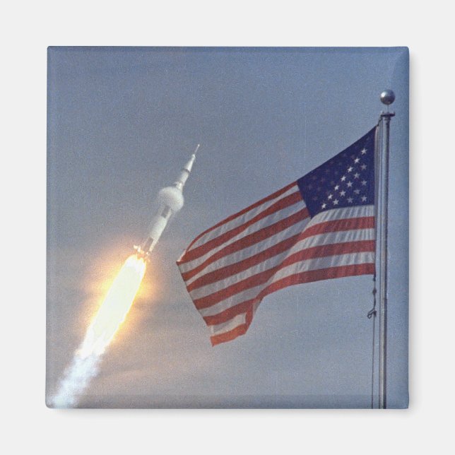 Apollo 11-uppskjutning magnet (Framsidan)