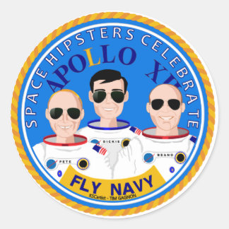 Apollo 12 50-årsjubileum runt klistermärke