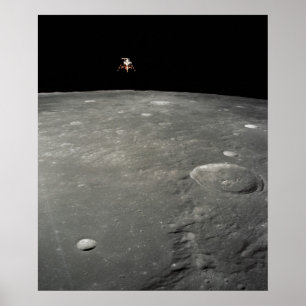 Apollo 12 Lunar Module ovanför Måne Poster
