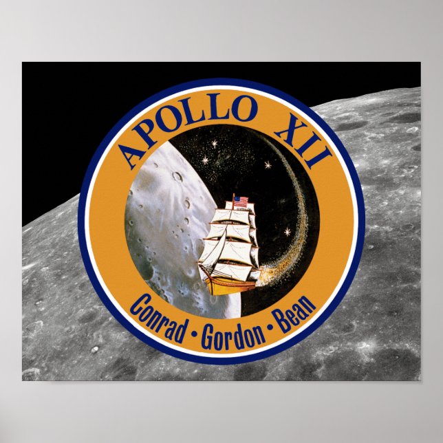Apollo 12 Uppdrag korrigeringsLogotyp Poster (Framsidan)