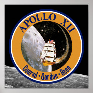 Apollo 12 Uppdrag korrigeringsLogotyp Poster