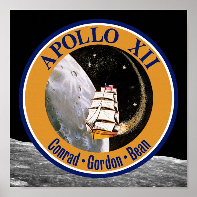 Apollo 12 Uppdrag korrigeringsLogotyp Poster (Framsidan)