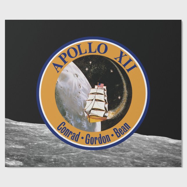 Apollo 12 Uppdrag korrigeringsLogotyp Presentpapper (Platt)