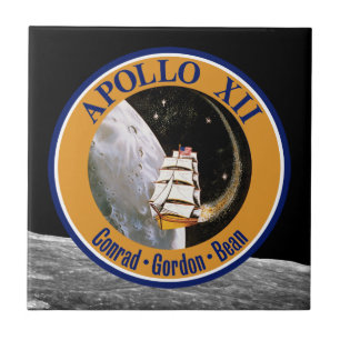 Apollo 12 Uppdragslapp Logotyp Kakelplatta
