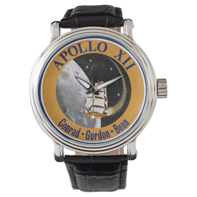 Apollo 12 Uppdragsplåster Logo Armbandsur (Framsida)