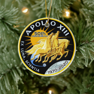 Apollo 13 50-årsdagen 1970-2020 julgransprydnad keramik