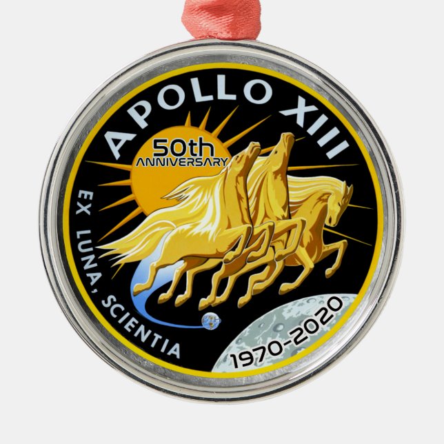 Apollo 13 50-årsjubileum 1970-2020 julgransprydnad metall (Framsidan)