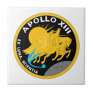 Apollo 13 NASA-uppdragets logotyp för lappen Kakelplatta